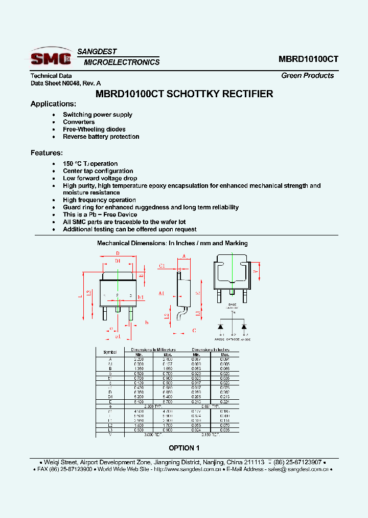 MBRD10100CT_8140466.PDF Datasheet