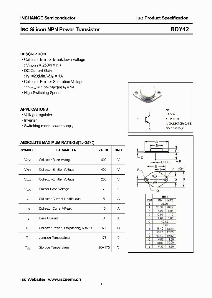 BDY42_8151467.PDF Datasheet