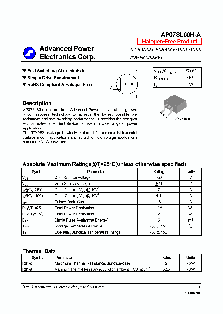 AP07SL60H-A_8155166.PDF Datasheet