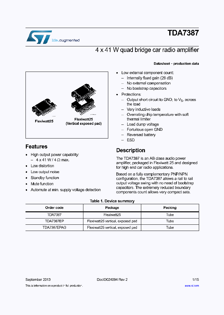 TDA7387EPAG_8157205.PDF Datasheet