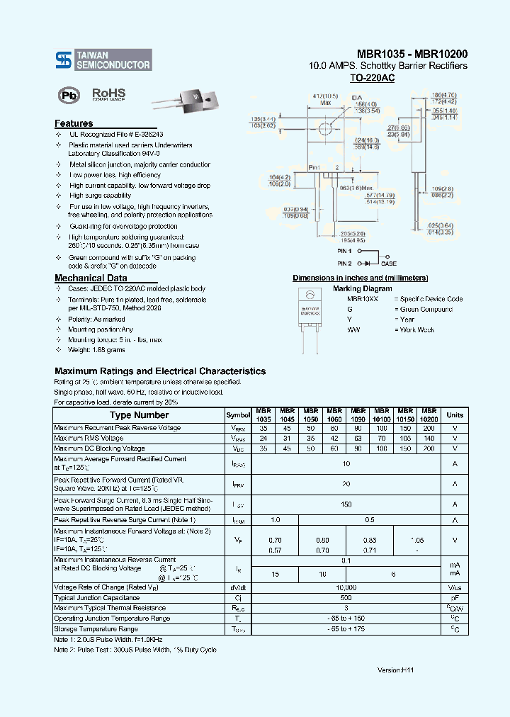 MBR10150_8158983.PDF Datasheet