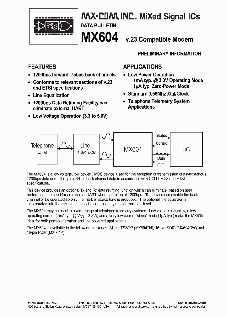 MX604_8169674.PDF Datasheet