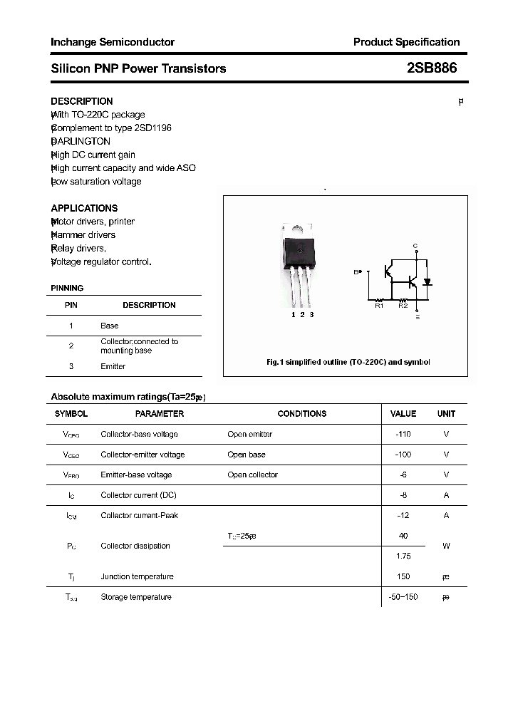 2SB886_8176643.PDF Datasheet