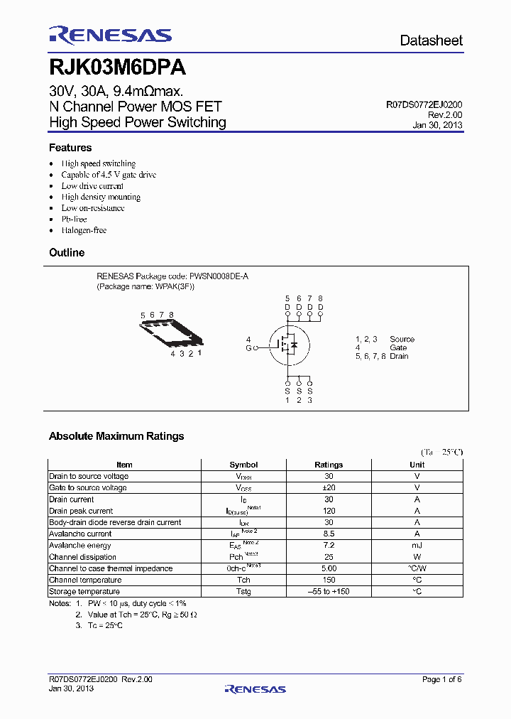 RJK03M6DPA_8182240.PDF Datasheet