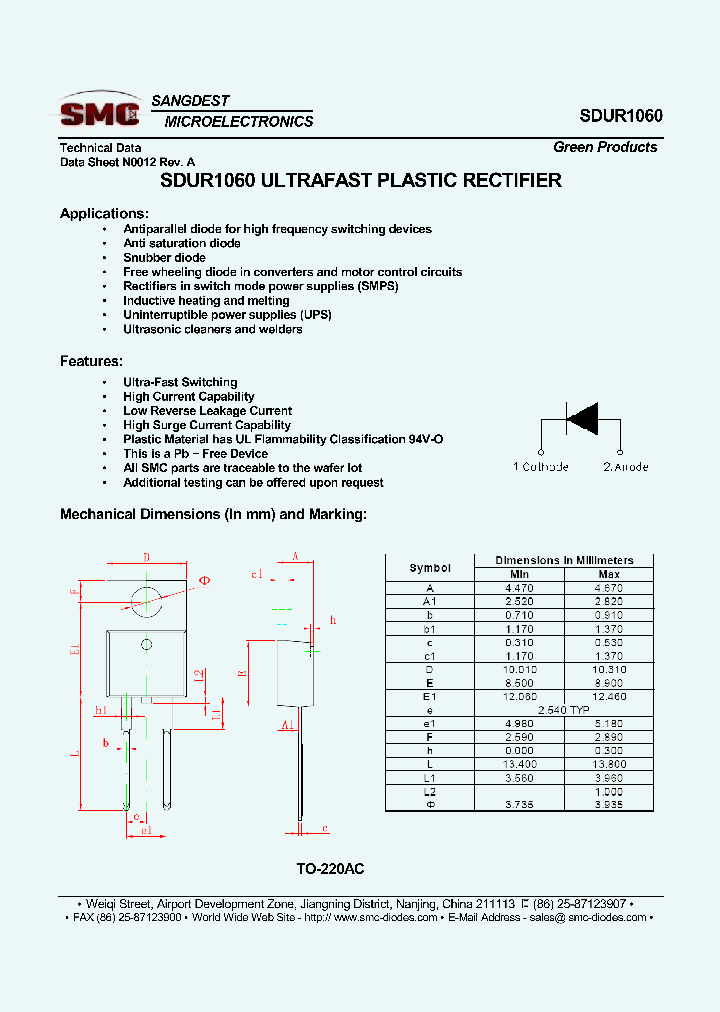 SDUR1060_8189003.PDF Datasheet