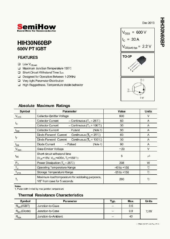 HIH30N60BP_8199479.PDF Datasheet