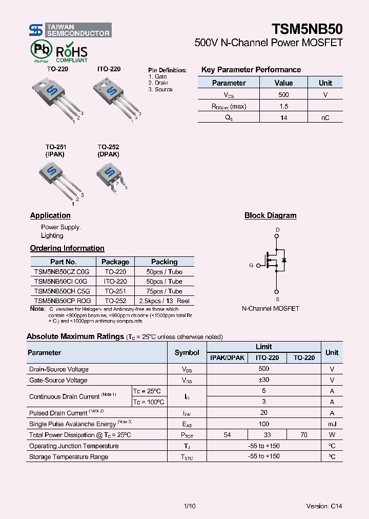 TSM5NB50CZC0G_8208965.PDF Datasheet