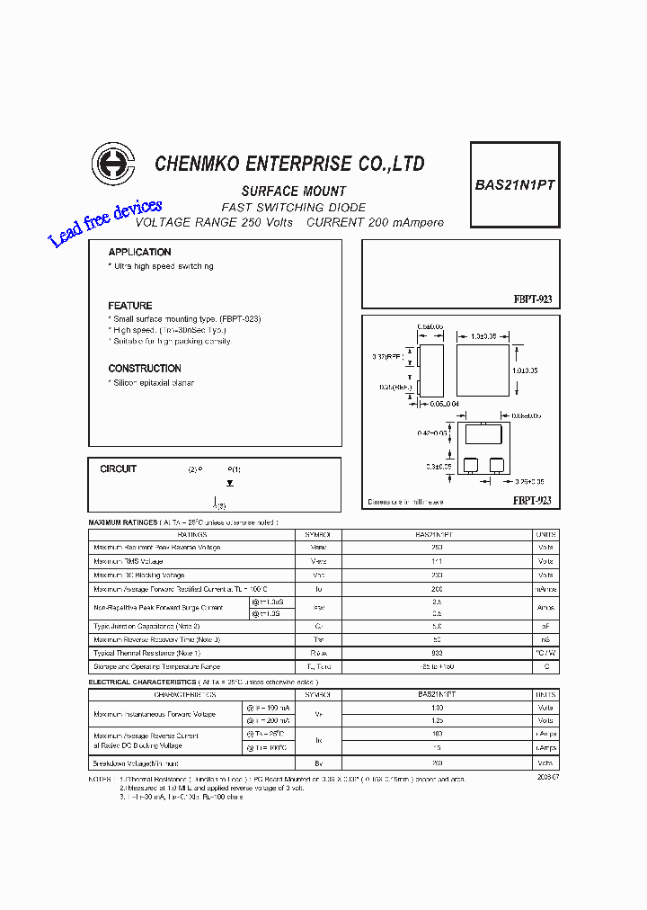 BAS21N1PT_8209913.PDF Datasheet