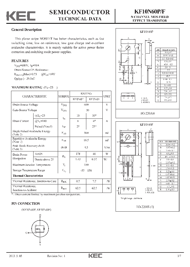 KF10N60P-15_8211918.PDF Datasheet