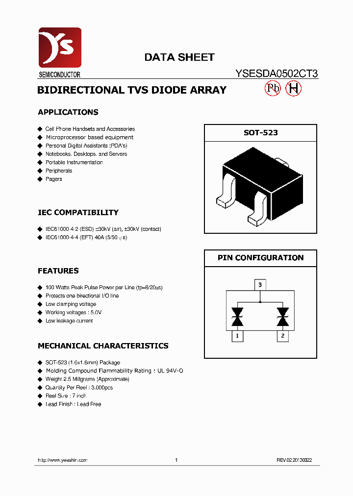 YSESDA0502CT3_8212983.PDF Datasheet