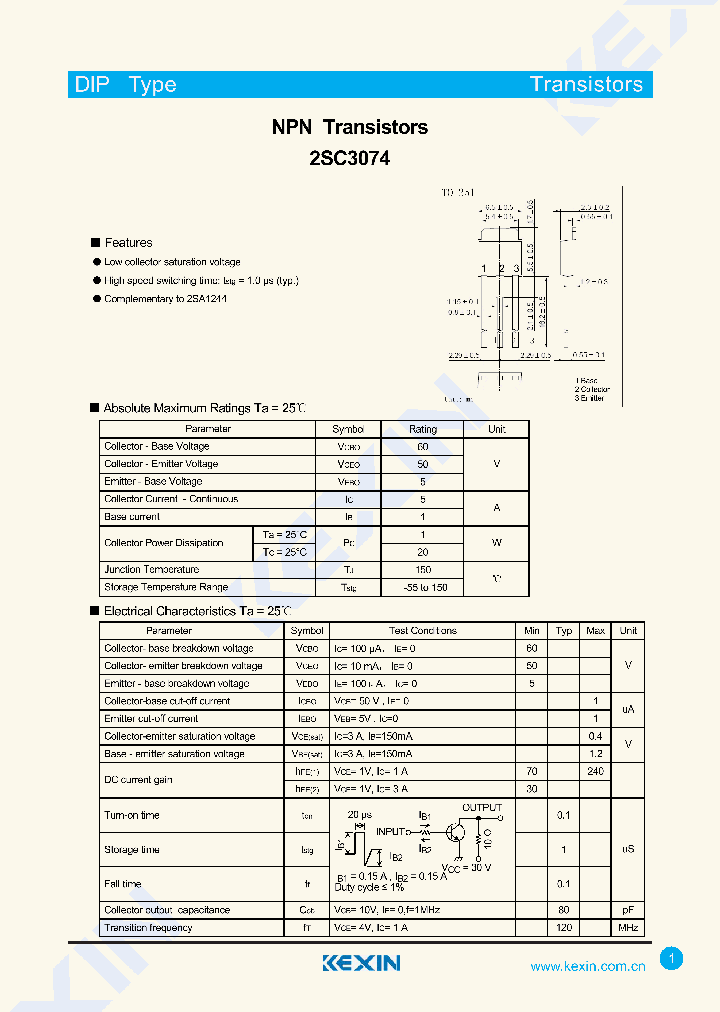 2SC3074-O_8215525.PDF Datasheet