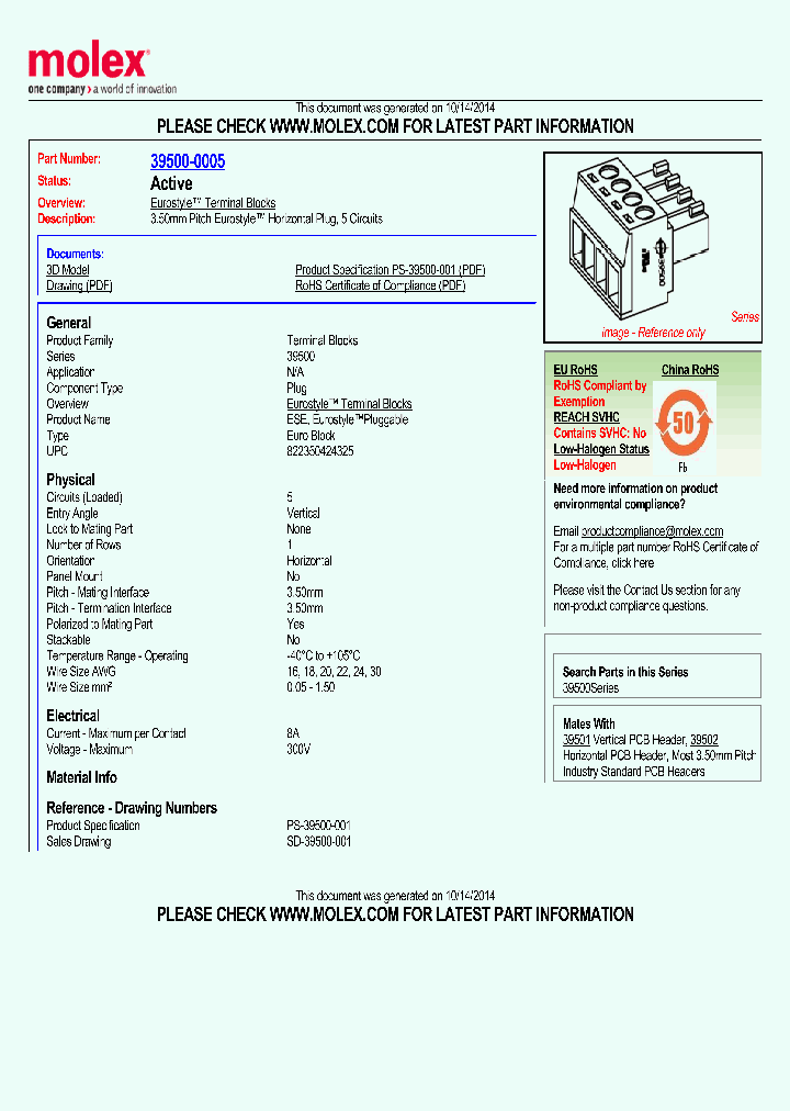 39500-0005_8219653.PDF Datasheet