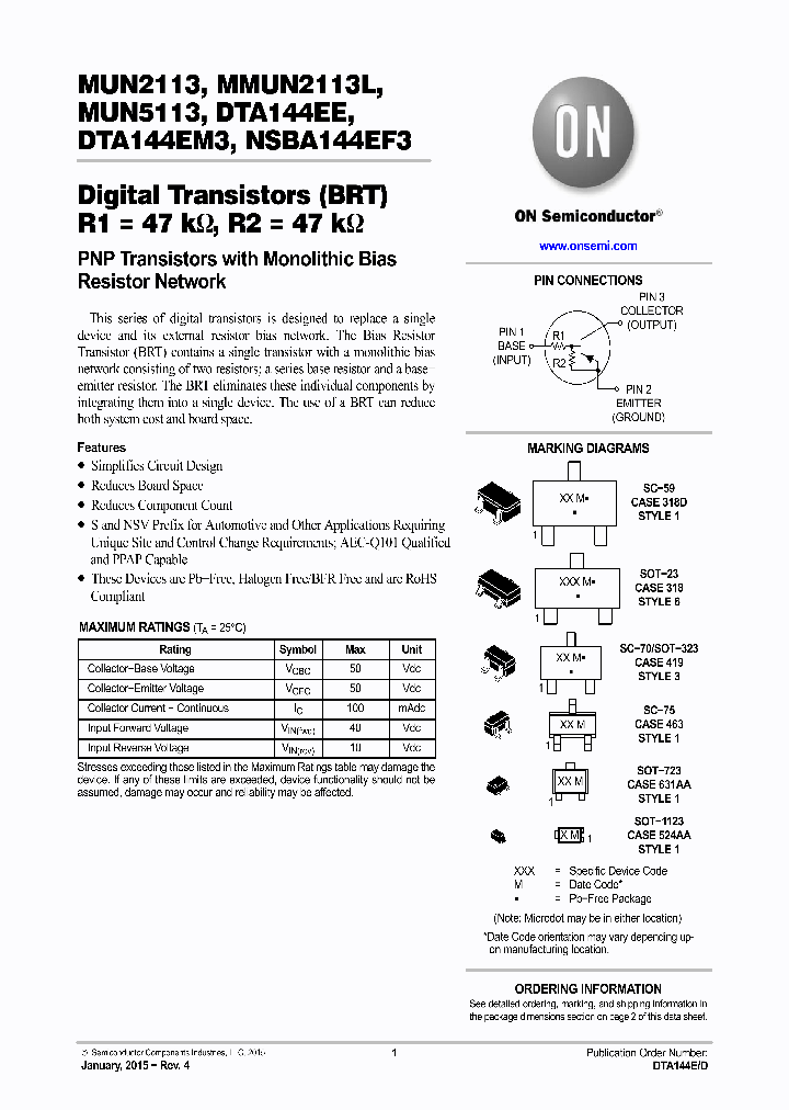 NSVMMUN2113LT3G_8221029.PDF Datasheet