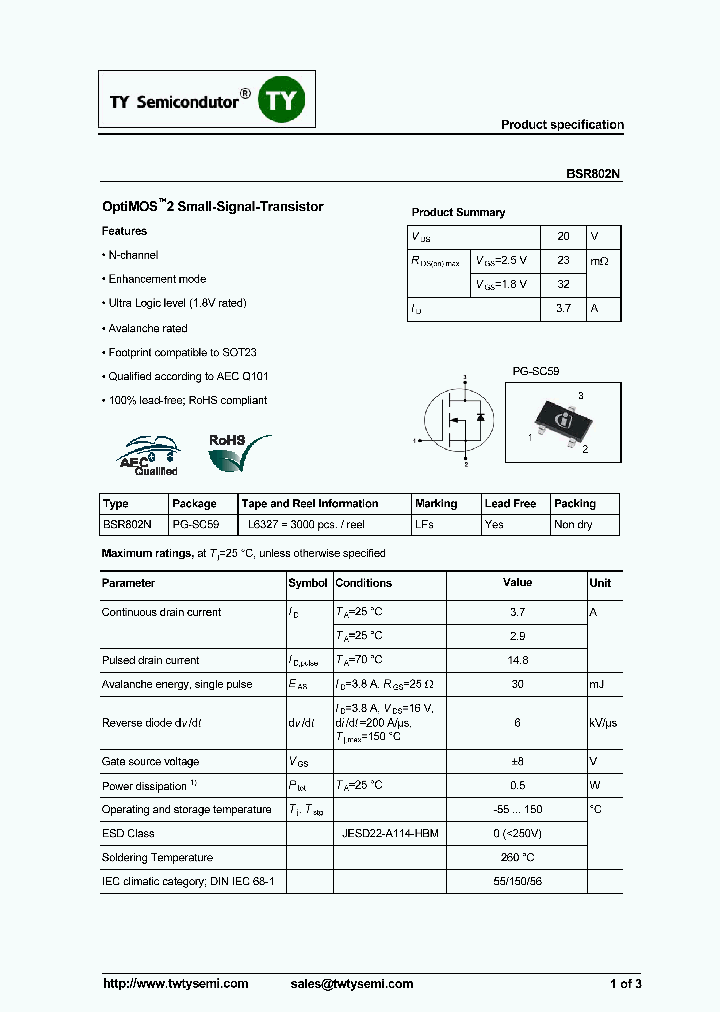 BSR802N_8223528.PDF Datasheet