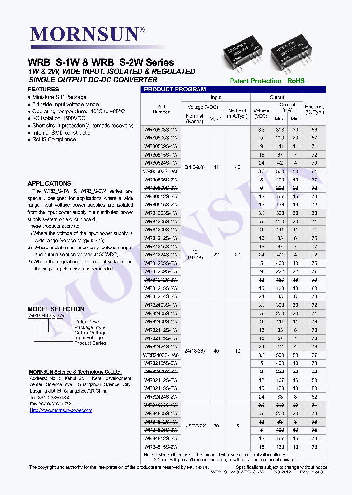 WRB2403S-1W_8223588.PDF Datasheet