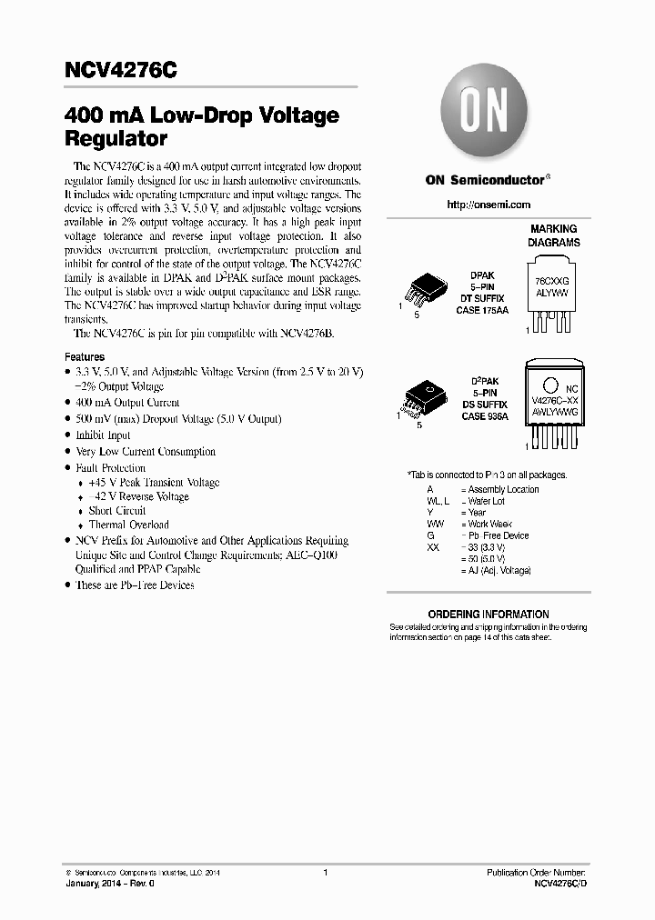 NCV4276CDT50RKG_8232966.PDF Datasheet