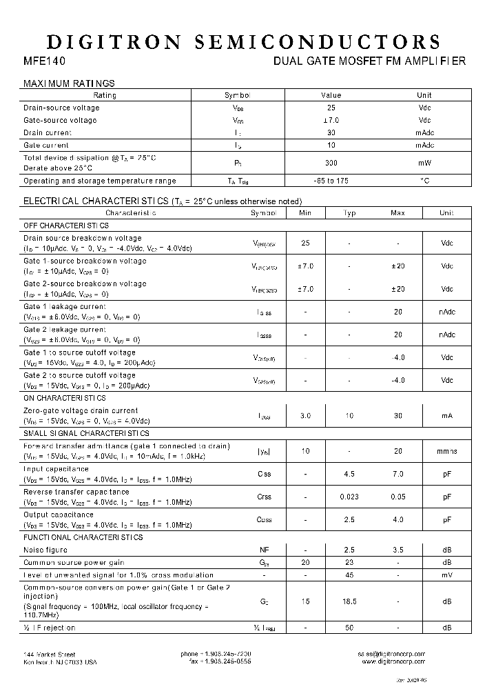 MFE140_8233202.PDF Datasheet