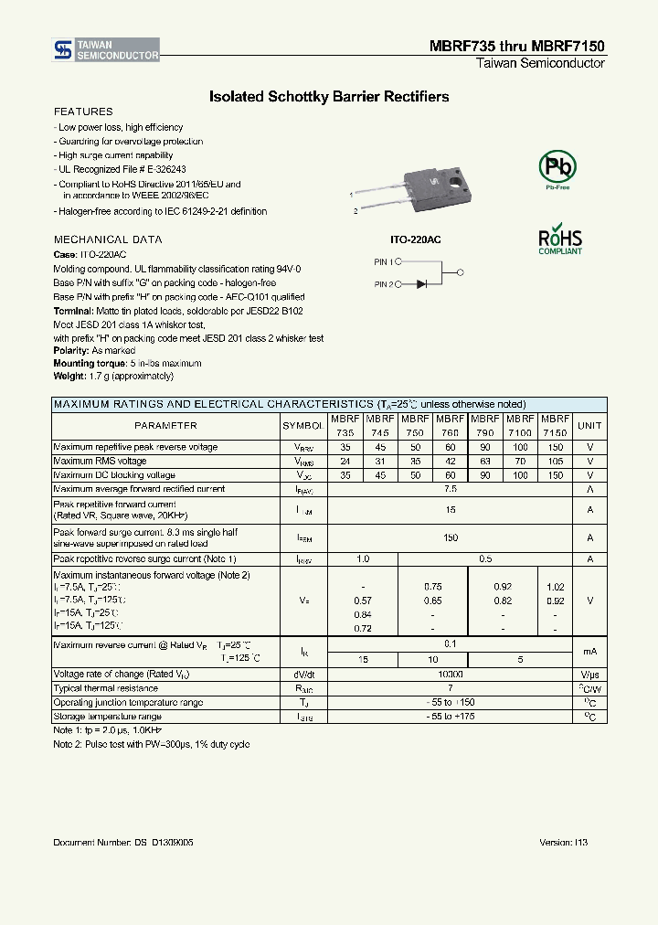 MBRF7100_8234294.PDF Datasheet