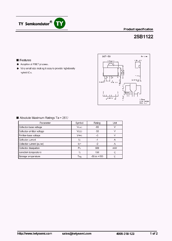 2SB1122_8234513.PDF Datasheet