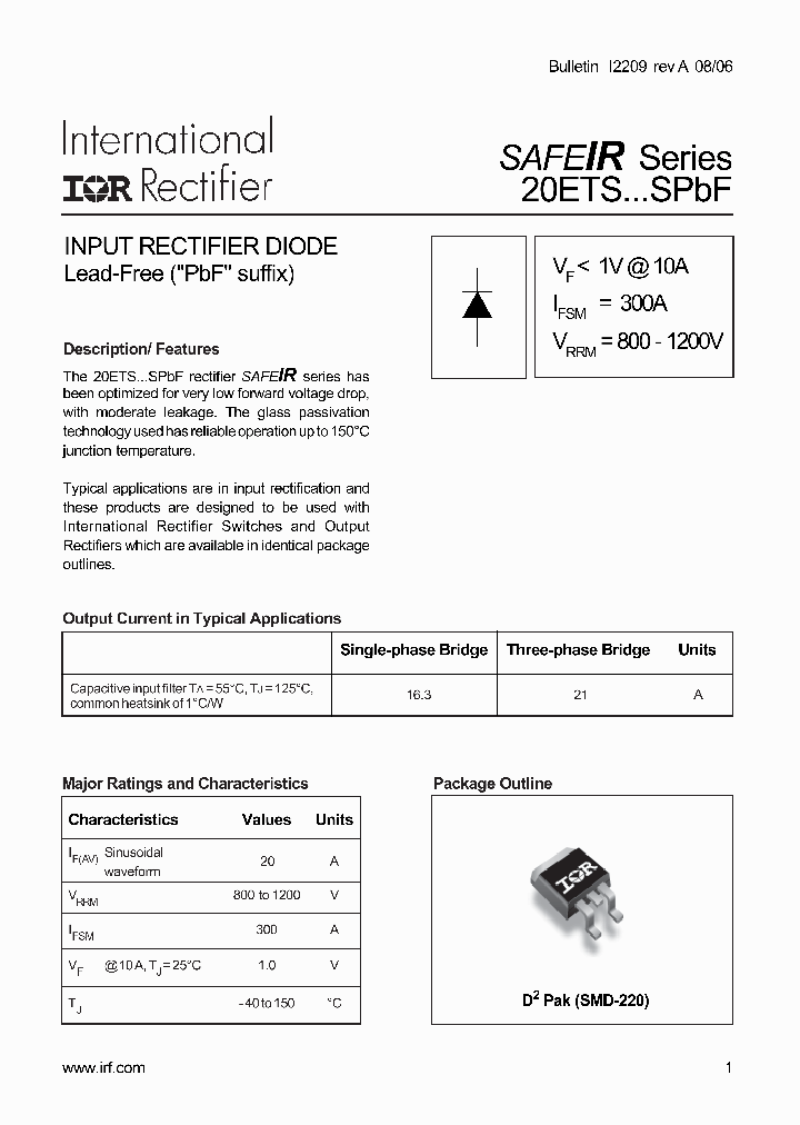 20ETS12SPBF_8236976.PDF Datasheet