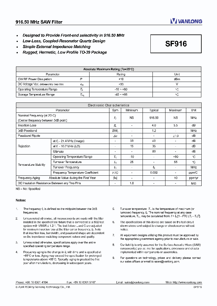 SF916_8241340.PDF Datasheet