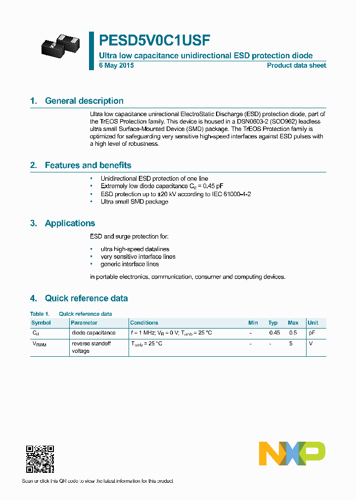 PESD5V0C1USF-15_8241613.PDF Datasheet