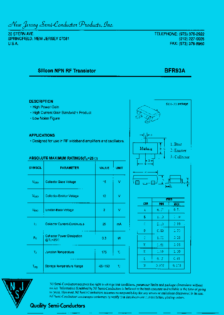 BFR93A_8245584.PDF Datasheet