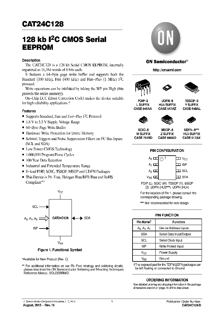 CAT24C128HU4IGT3_8250640.PDF Datasheet