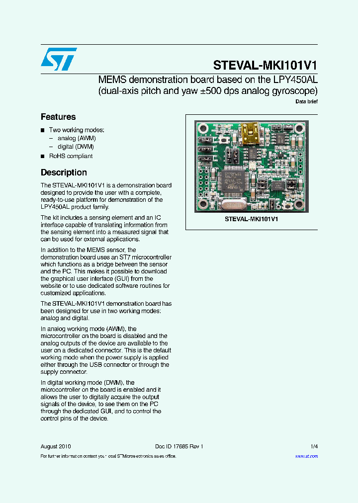 STEVAL-MKI101V1_8255508.PDF Datasheet
