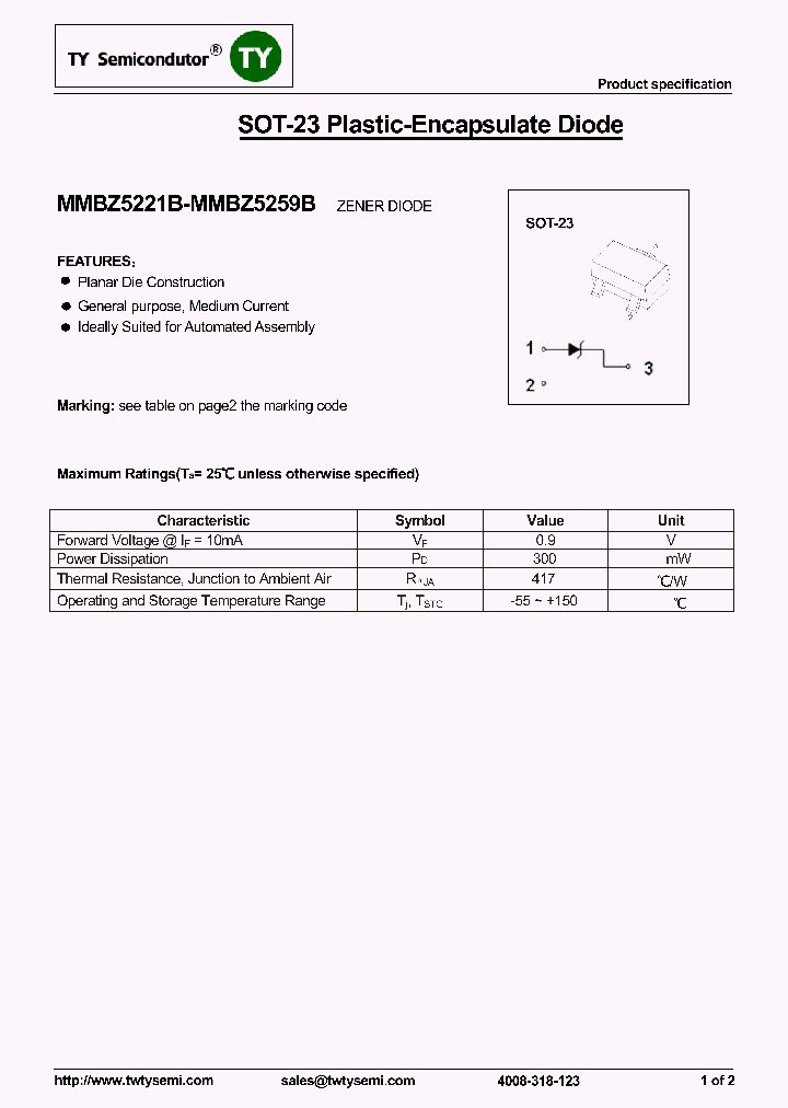 MMBZ5221B_8255426.PDF Datasheet