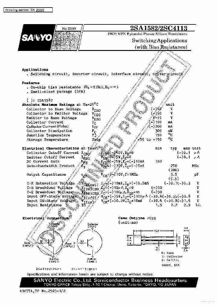 2SA1582_7855443.PDF Datasheet