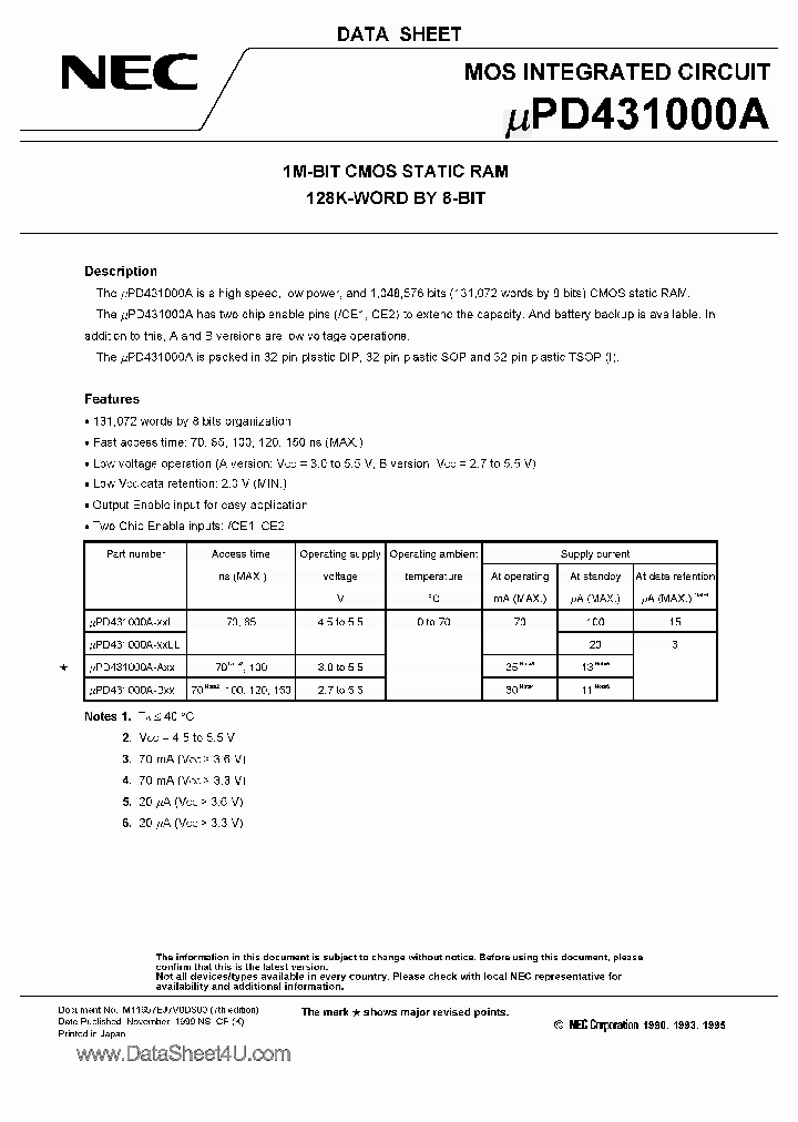 UPD43100A_7863197.PDF Datasheet