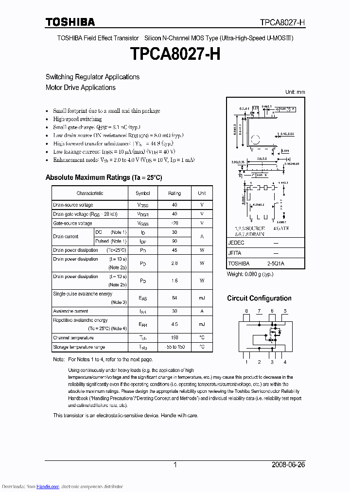 TPCA8027-H_7867249.PDF Datasheet