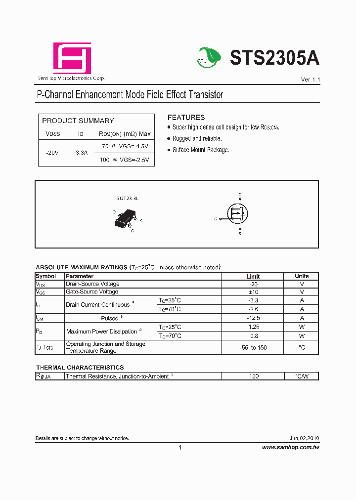 STS2305A_7870861.PDF Datasheet