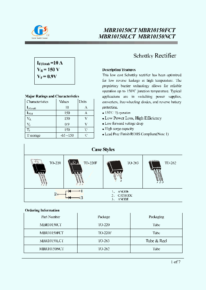 MBR10150LCT_7871849.PDF Datasheet