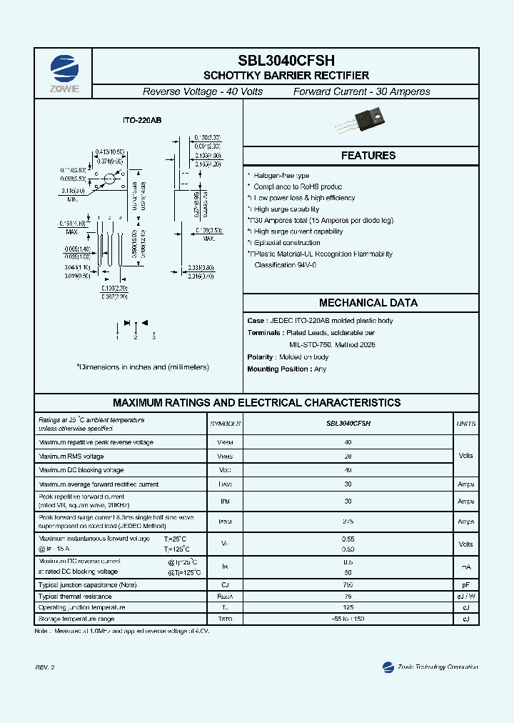 SBL3040CFSH_8257358.PDF Datasheet