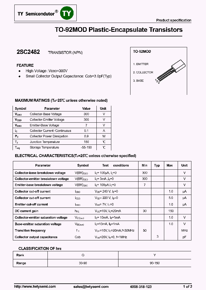 2SC2482-TO92MOD_8261123.PDF Datasheet