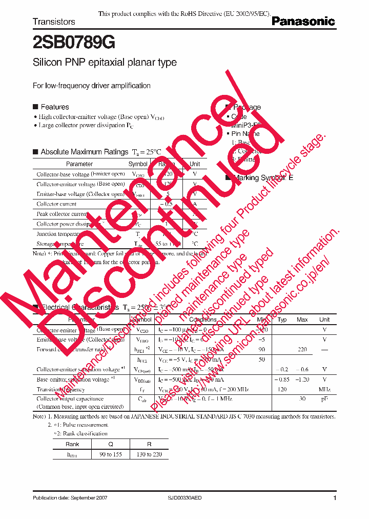 2SB0789G_8281378.PDF Datasheet