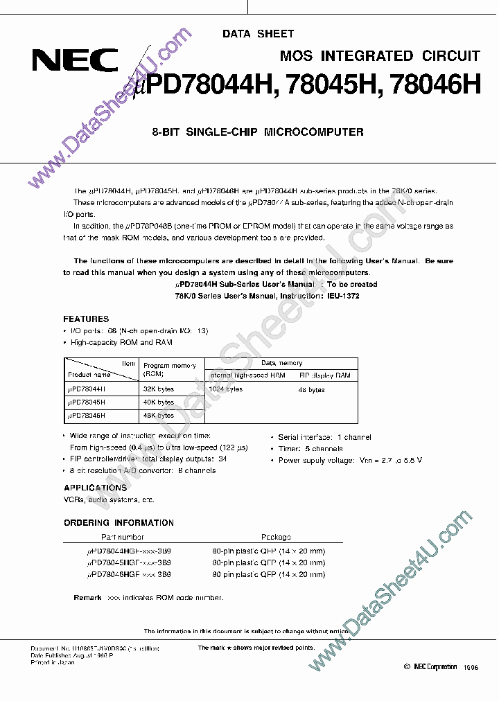 UPD78045H_7884691.PDF Datasheet