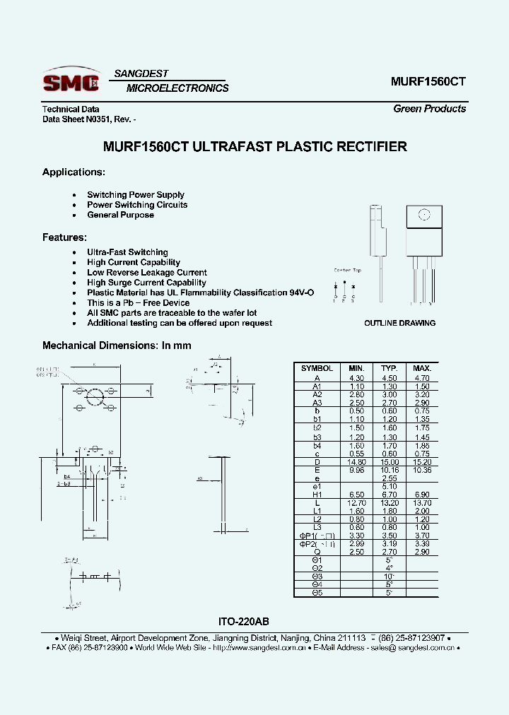 MURF1560CT_8284904.PDF Datasheet