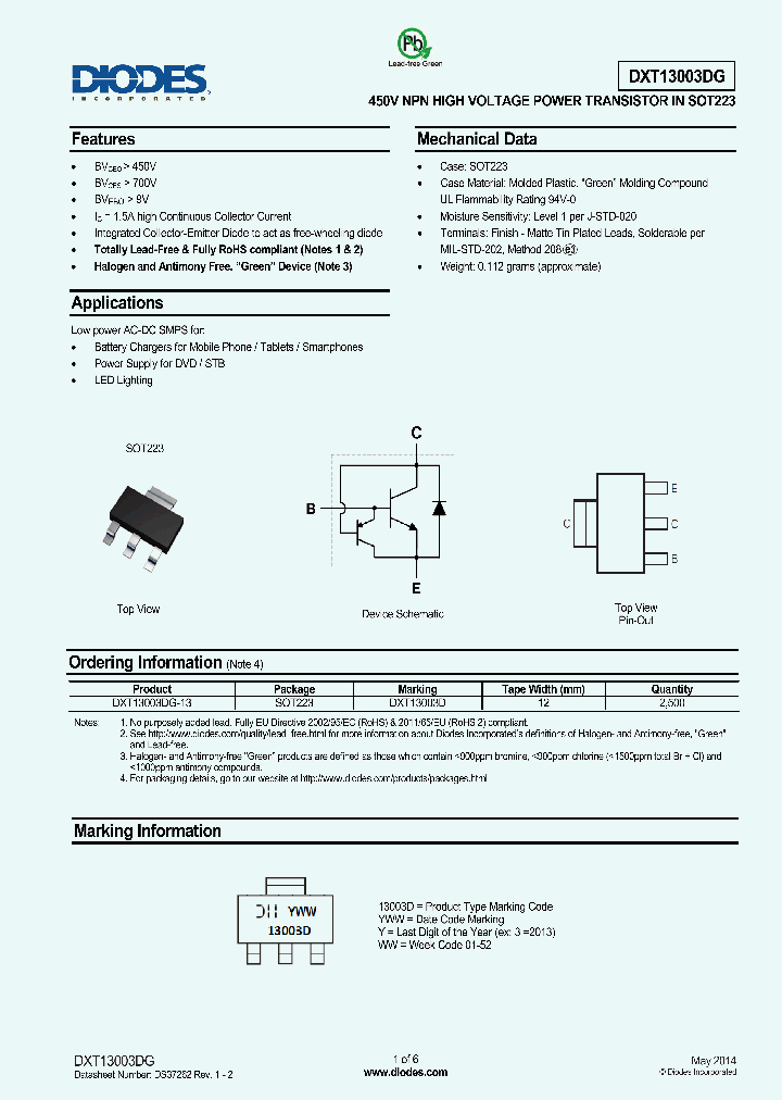 DXT13003DG_8287318.PDF Datasheet