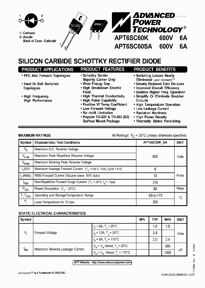 APT6SC60K_7904570.PDF Datasheet