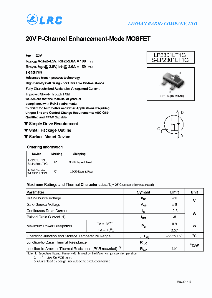 LP2301LT1G-15_8288621.PDF Datasheet