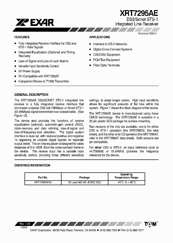 XRT7295AE_8294746.PDF Datasheet