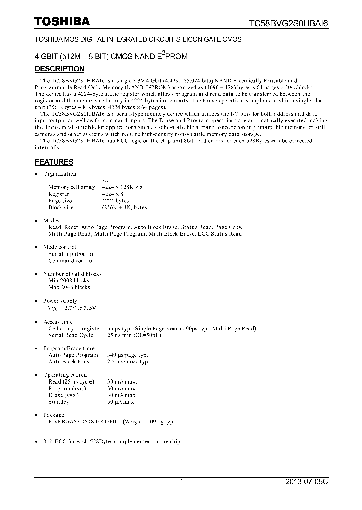 TC58BVG2S0HBAI6_8299410.PDF Datasheet