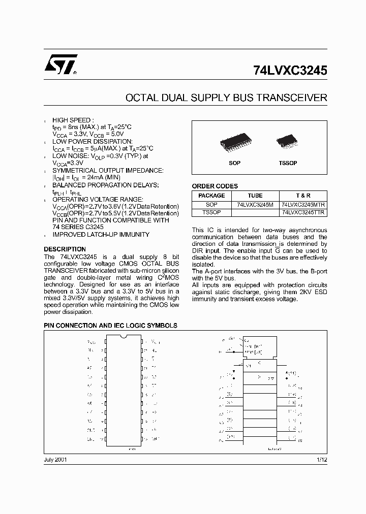 74LVXC3245M_8299593.PDF Datasheet