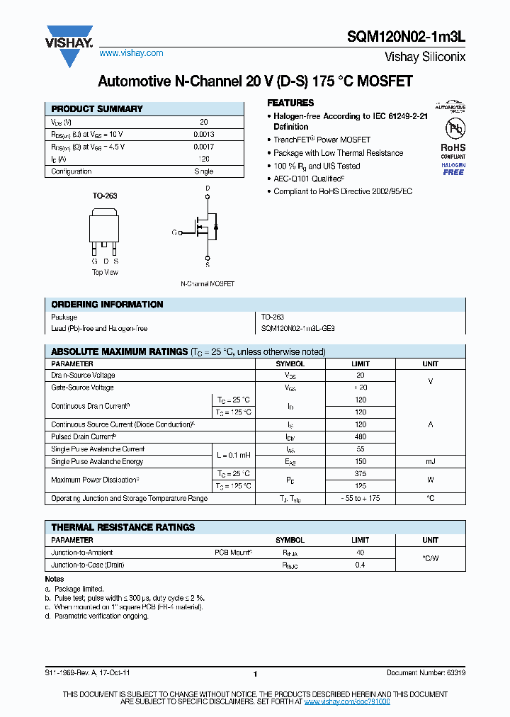 SQM120N02-1M3L-15_8300340.PDF Datasheet