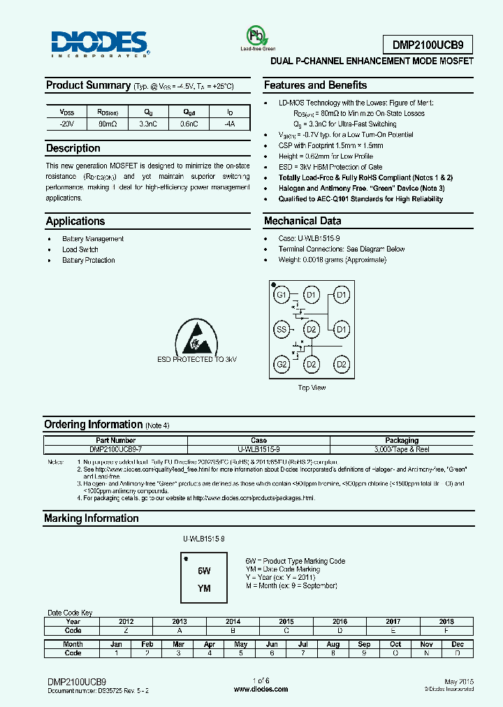 DMP2100UCB9-15_8303150.PDF Datasheet