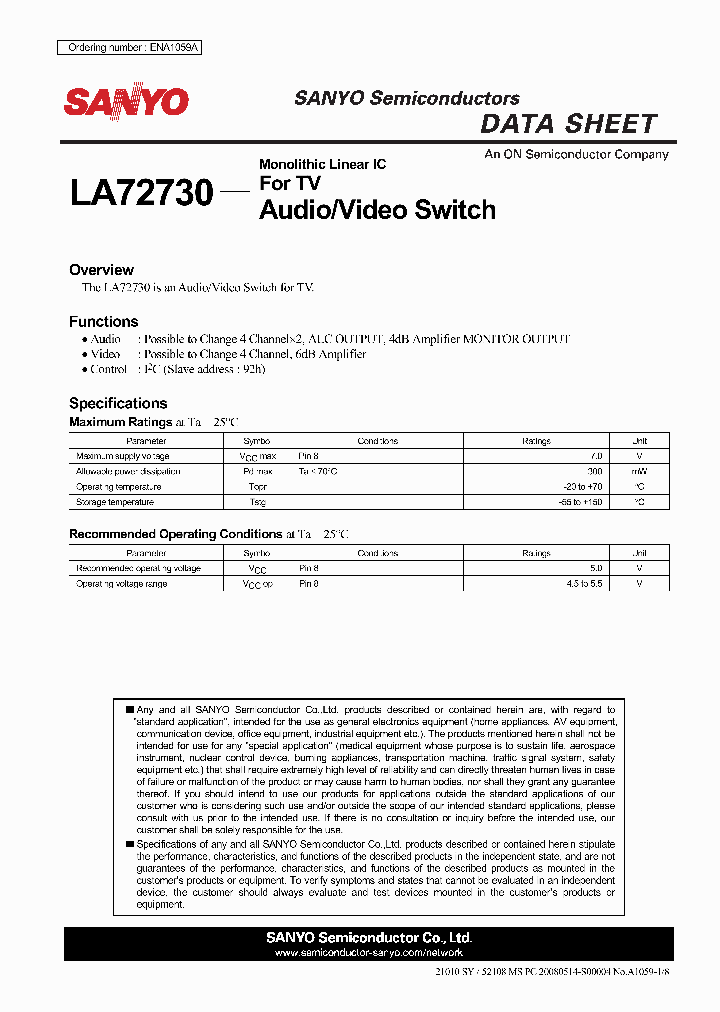 LA72730-10_8306276.PDF Datasheet