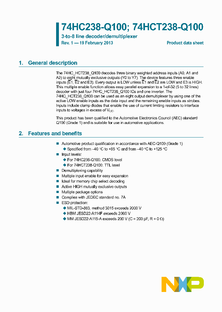 74HC238PW-Q100_8309792.PDF Datasheet